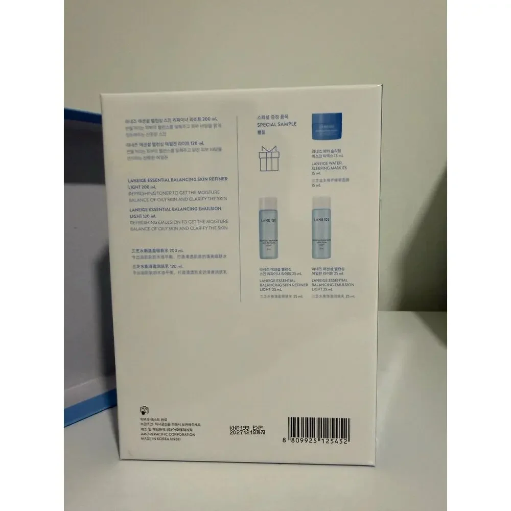 $68 New Laneige Essential Balancing Light Basic Duo Set 5pc K-Beauty Skincare